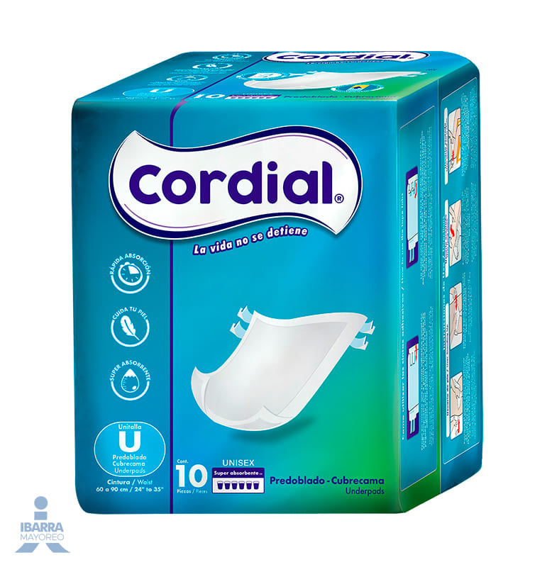 Pañal Cubre Cama Cordial Adulto 10 pzas.
