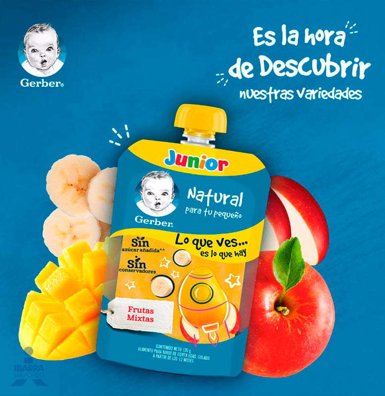 Gerber Junior Frutas Mixtas Pouch 120 g