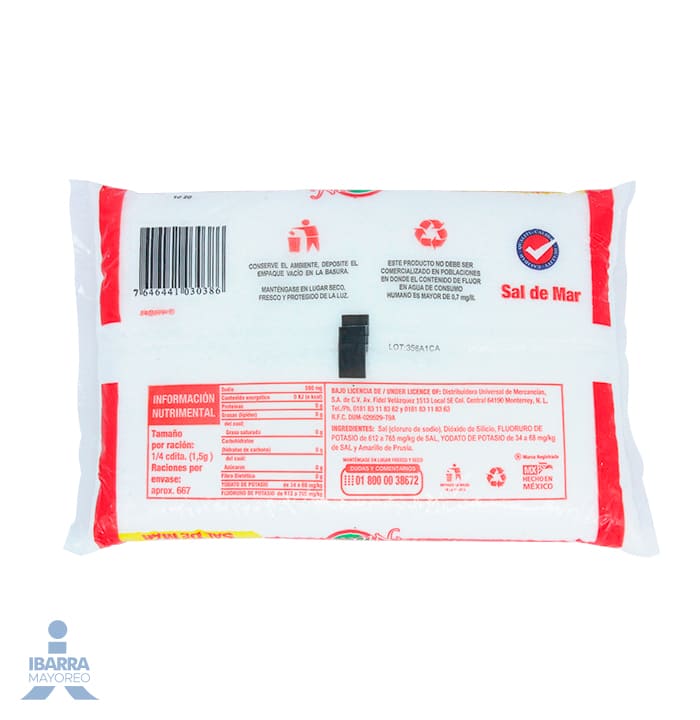 Sal La Nuestra Bolsa 25/1 kg