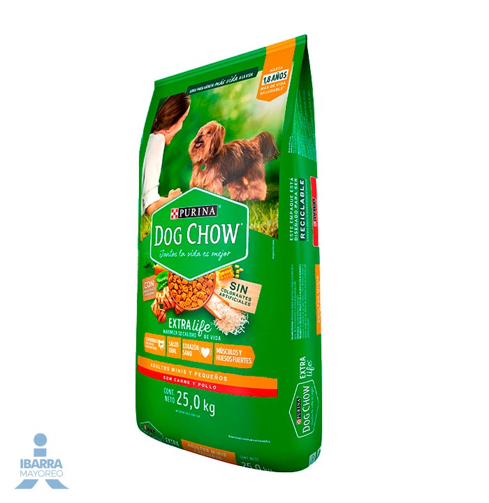 Dog Chow alimento seco perros adultos minis y pequeños 25 kg