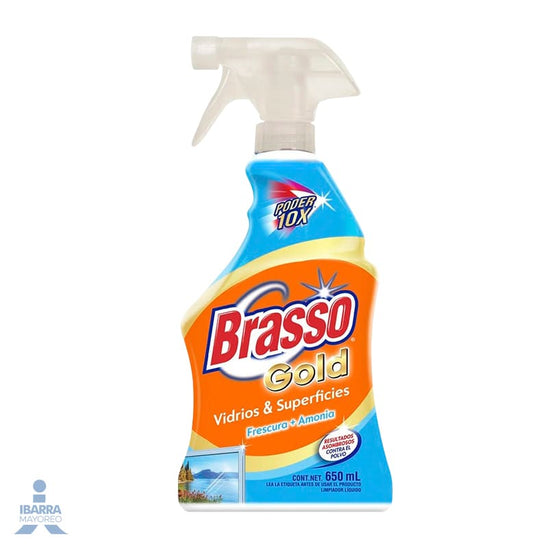 Limpiador Brasso Vidrios y Superficies Amonia 650 ml