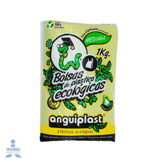 Bolsa Camiseta Ecológica Anguiplast Mediana 1 kg