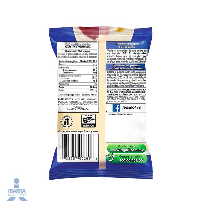 Gelatina D Gari Leche Condensada 120 g