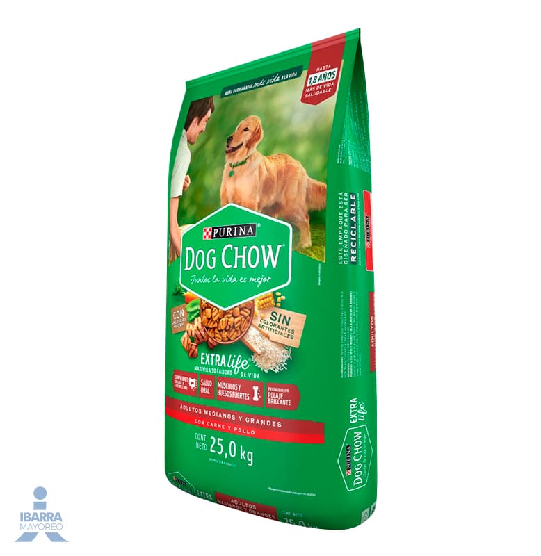 Dog Chow alimento seco perros adultos medianos y grandes 25 kg