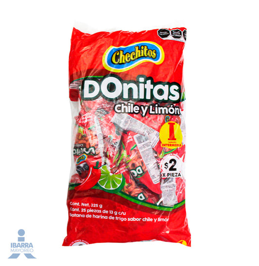 Chechitos Chechi Donitas Chile y Limón 24 pzas.