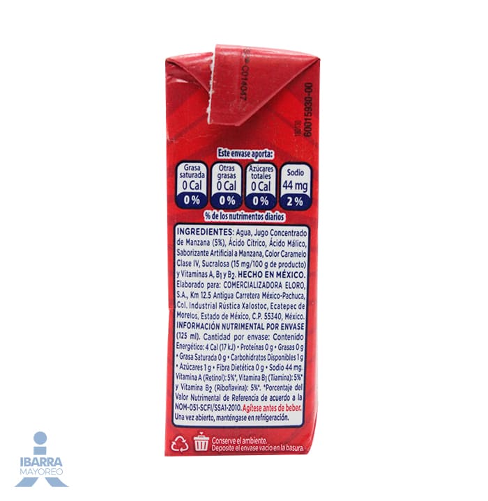 Bebida Pau Pau Manzana 125 ml