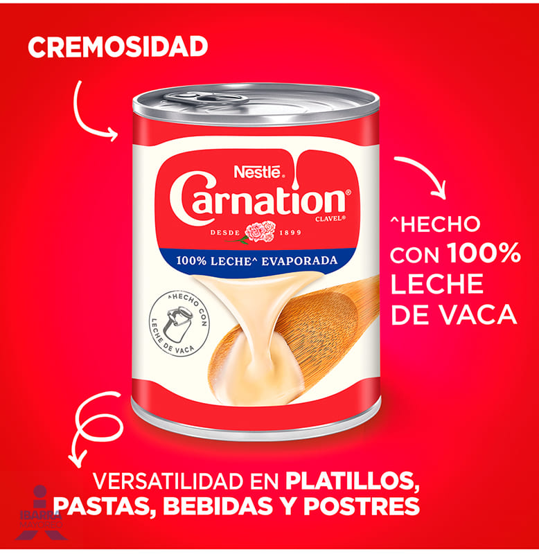 Leche Evaporada Nestlé Carnation Clavel Original lata 360 g