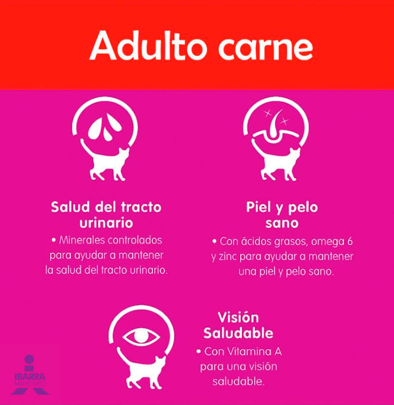 Alimento Whiskas Carne Receta Original 12/1.5 kg