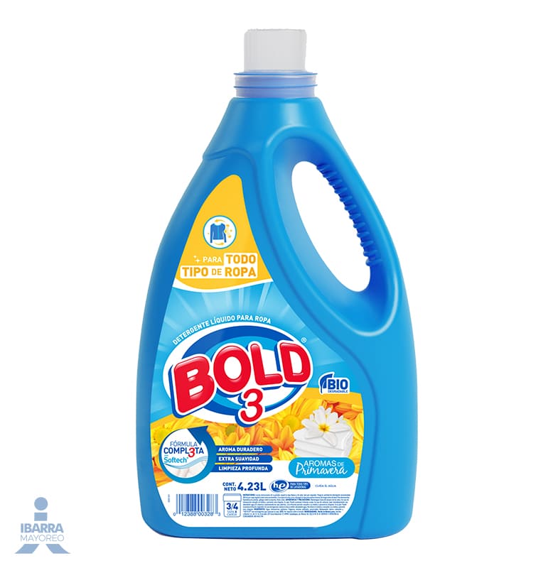 Detergente Líquido Bold 3 Flores 4.23 L