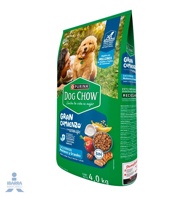 Dog Chow alimento seco cachorros medianos y grandes 4 kg