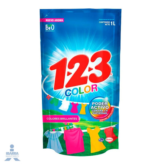 Detergente 123 Color Líquido 1 L