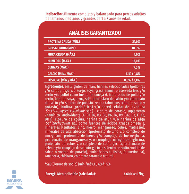 Dog Chow alimento seco perros adultos medianos y grandes 15 kg