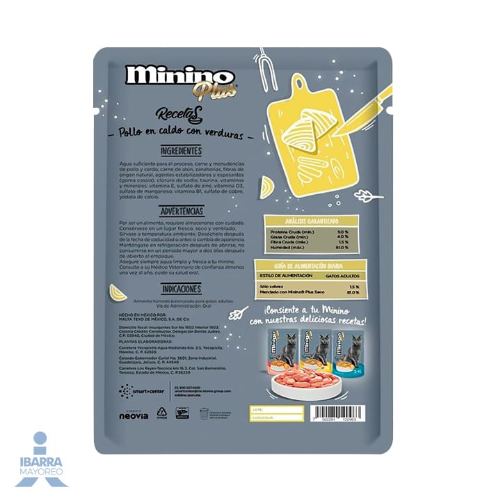 Alimento Ganador Minino Plus Pollo en Caldo 85 g