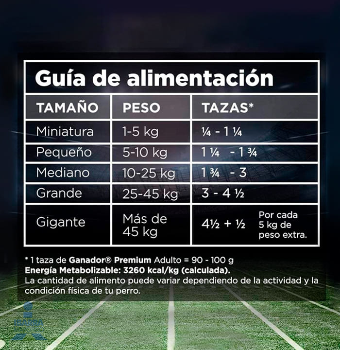 Alimento Ganador Premium Adulto 20 kg