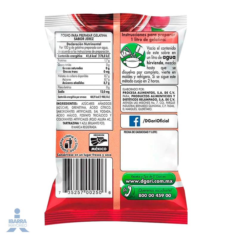 Gelatina D Gari Jerez 120 g