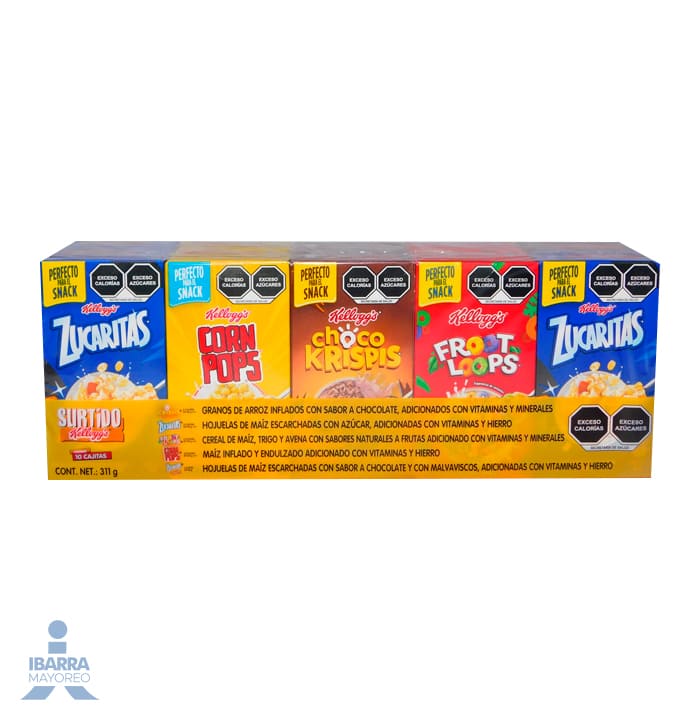Cereal Kelloggs Variedad 10 pzas.