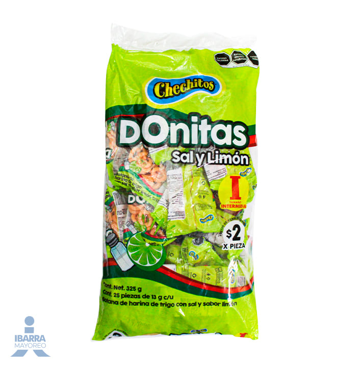 Chechitos Chechi Donitas Sal y Limón 24 pzas.