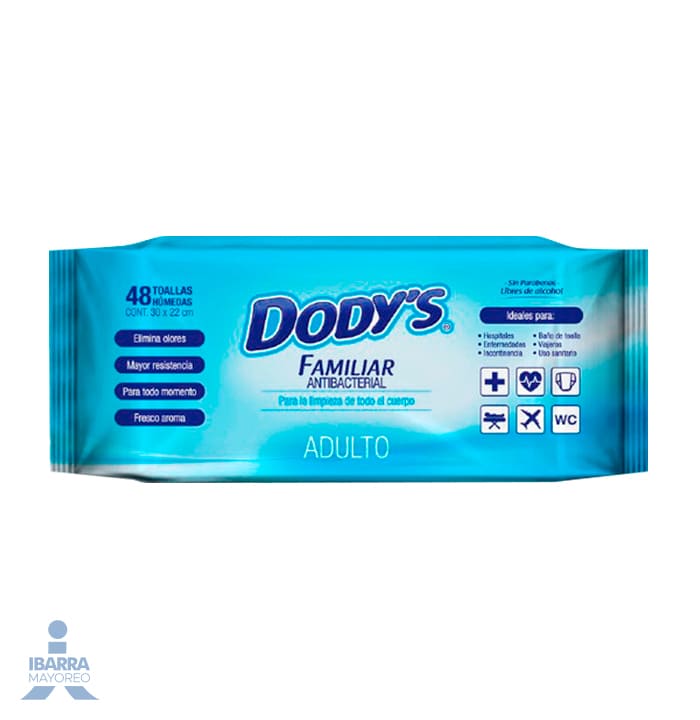 Toallitas Húmedas Dodys Adulto 48 pzas.