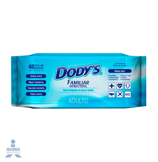 Toallitas Húmedas Dodys Adulto 48 pzas.