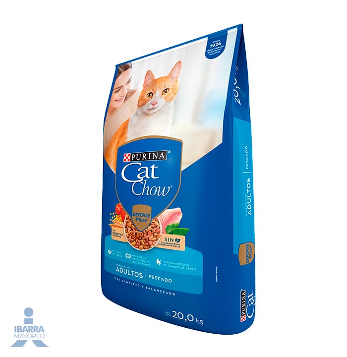 Cat Chow Defense Plus alimento seco gatos adultos sabor pescado 20 kg