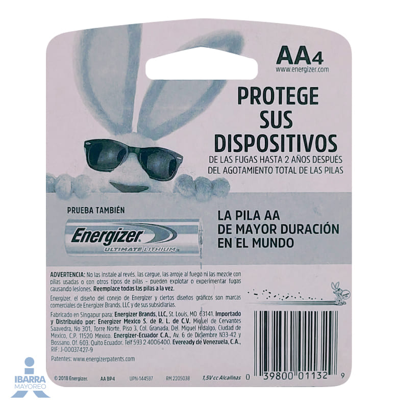 Batería Energizer Max AA 4 pzas.