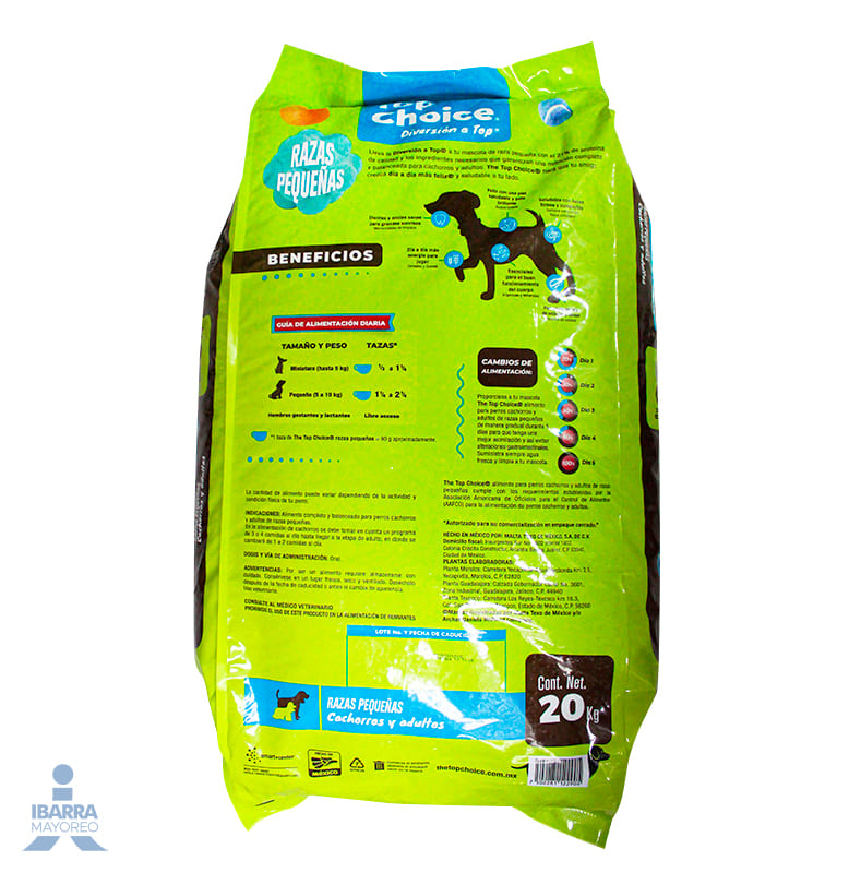 Alimento Ganador Top Choice Razas Pequeñas 20 kg