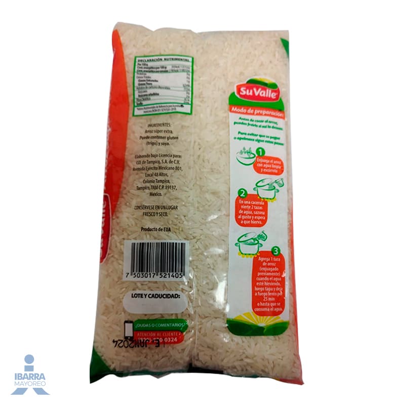 Arroz Su Valle Super Extra 454 g