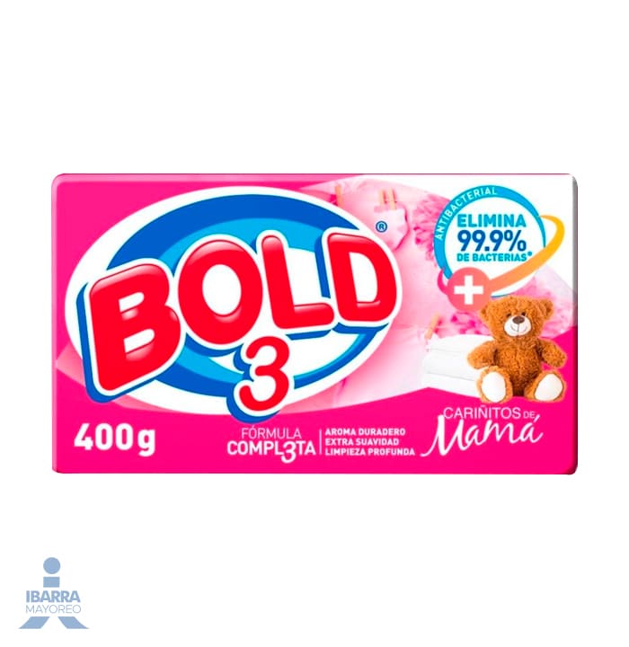 Jabón Bold 3 Rosa 400 g