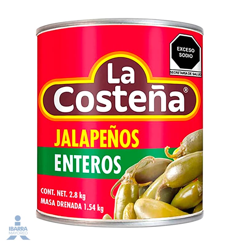 Chiles Jalapeños Enteros La Costeña 2.8 kg