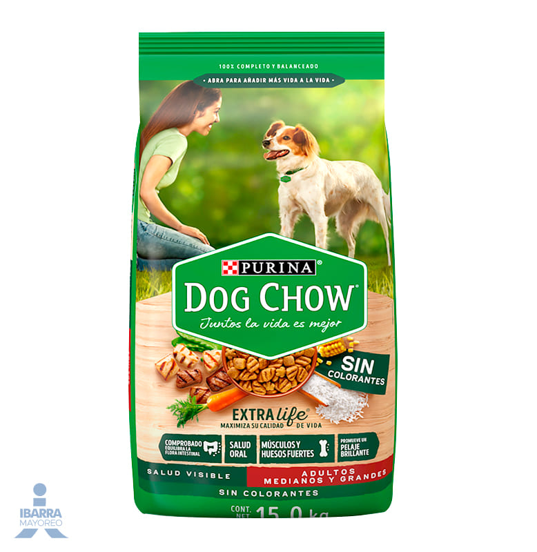 Dog Chow alimento seco perros adultos medianos y grandes 15 kg