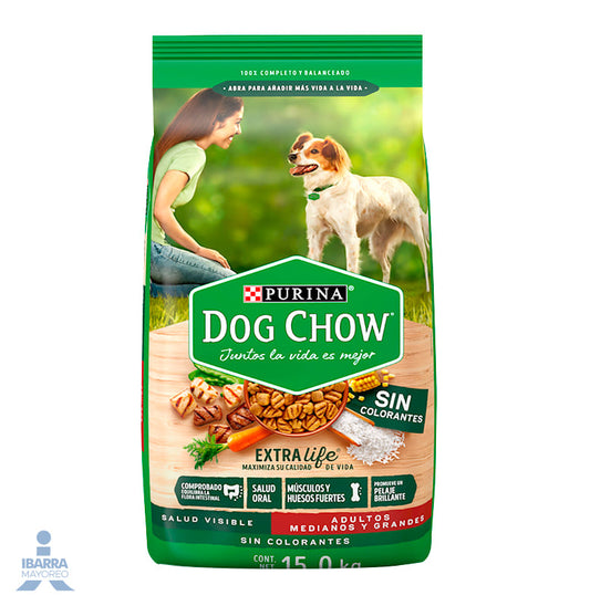 Dog Chow alimento seco perros adultos medianos y grandes 15 kg
