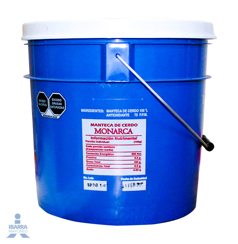 Manteca de Cerdo Monarca 12 kg