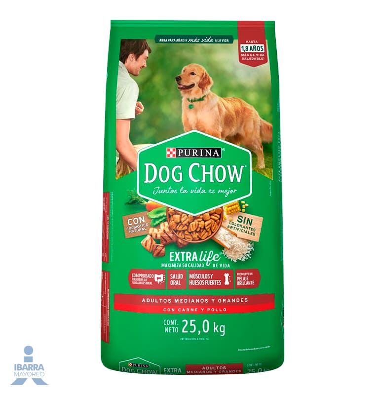 Dog Chow alimento seco perros adultos medianos y grandes 25 kg
