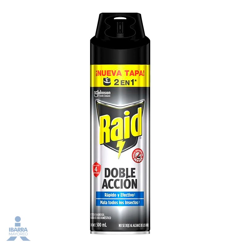 Insecticida Raid Doble Acción Aerosol 500 ml