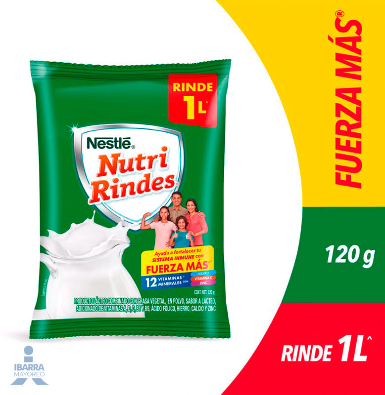 Lácteo en polvo Nestlé NutriRindes bolsa 120 g