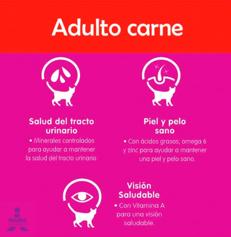 Alimento Whiskas Carne Receta Original 20 kg