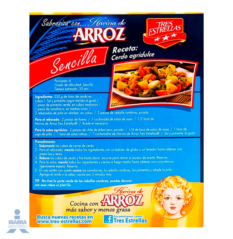 Harina de Arroz Tres Estrellas 250 g