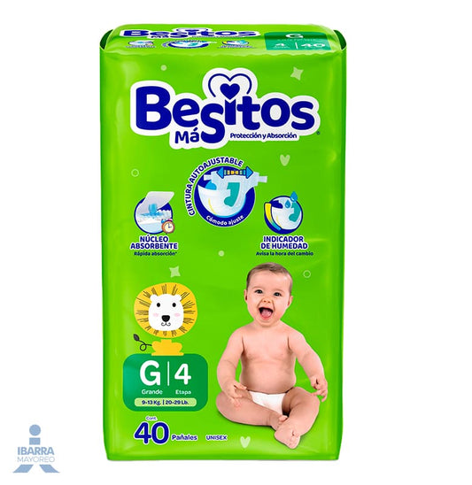 Pañal Besitos Grande 40 pzas.