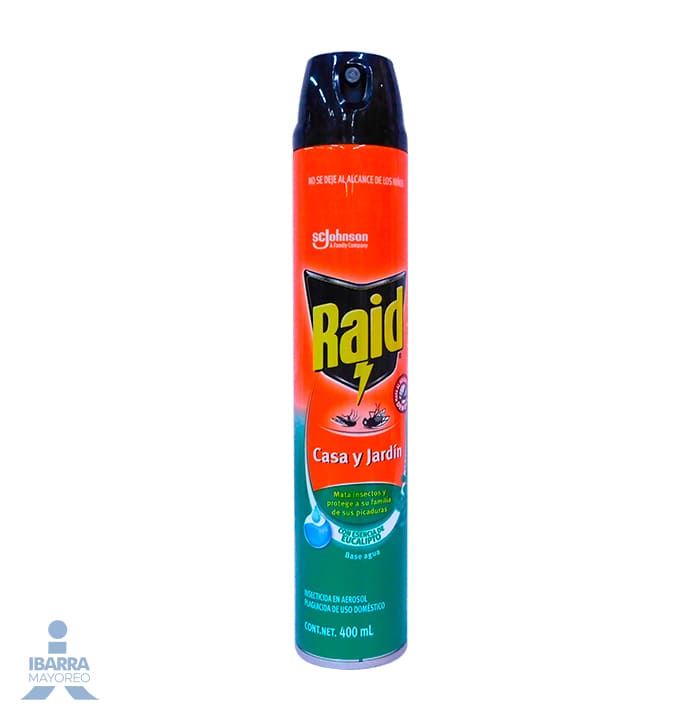 Insecticida Raid Casa y Jardín Eucalipto 400 ml