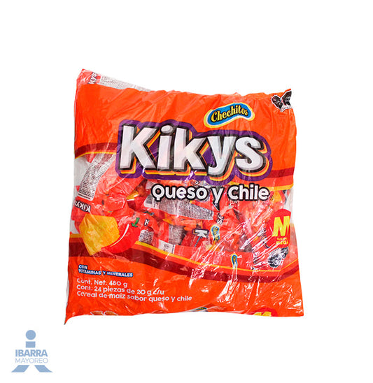 Chechitos Chechi Kikys Queso con Chile Mega 24 pzas.