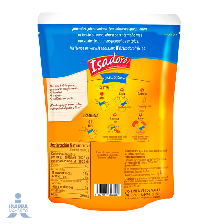 Frijol Bayo Refrito Isadora 220 g