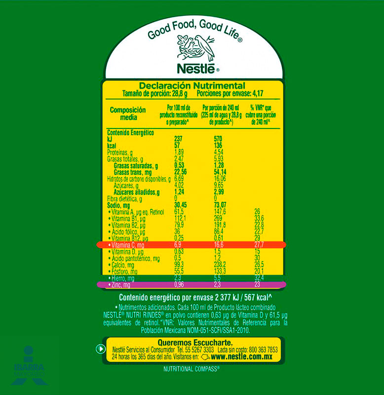 Lácteo en polvo Nestlé NutriRindes bolsa 120 g