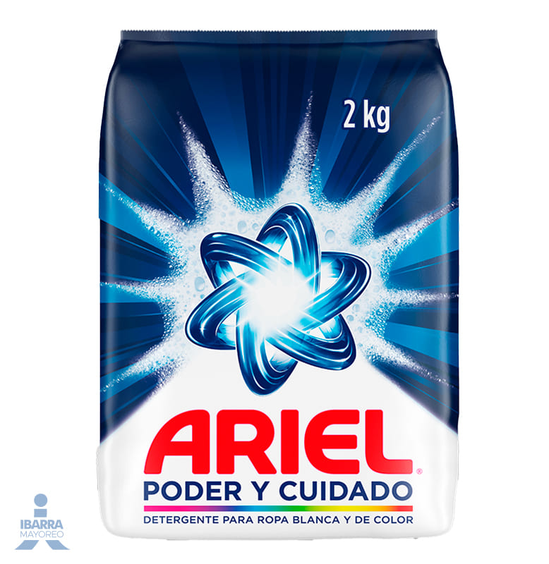 Detergente Ariel Poder y Cuidado 2 kg