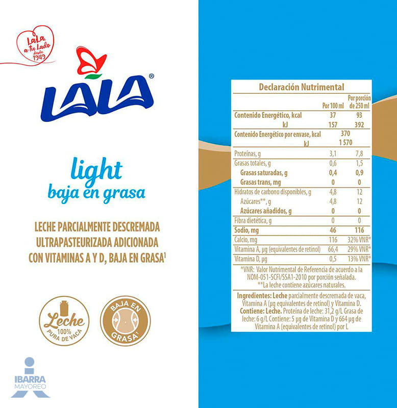Leche Lala Light 1 L