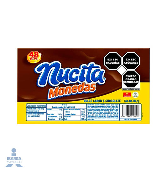 Chocolate Nucita Monedas 48 pzas.