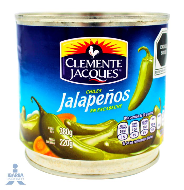 Chiles Jalapeños Enteros Clemente Jacques 380 g