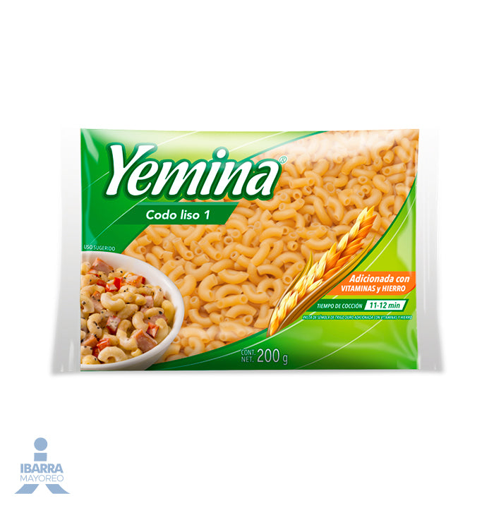 Pasta Yemina Codo Liso no. 1 200 g