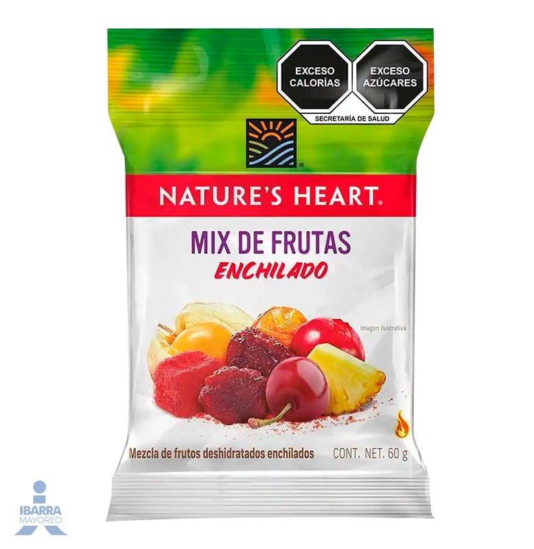 Botana Natures Heart Mix de Frutas Enchilado 60 g
