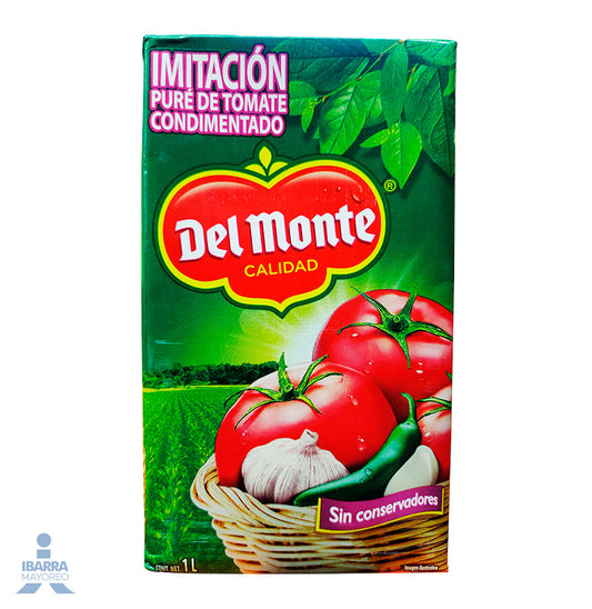 Puré de Tomate Condimentado Del Monte Tetra Pack 1 L