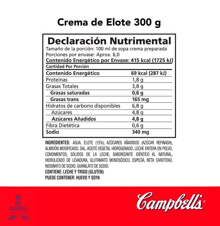 Sopa Campbells Crema Elote 310 g